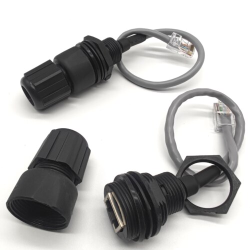 RJ45网络防水堵头IP68网线连接器