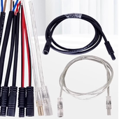 外径8.5mm超精小黑色透明公母对接IP54防水2芯快插小型插头连接器