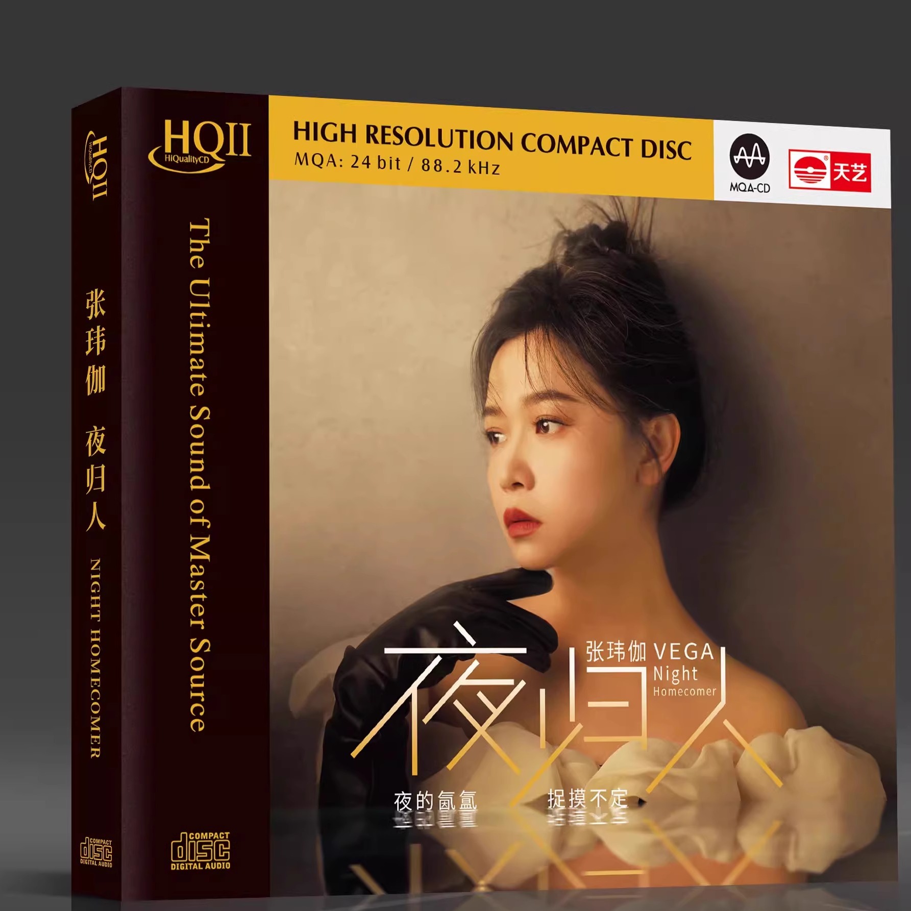 头版限量天艺 张玮伽新专辑 夜归人HQ2CD HQIICD高品质女声发烧碟