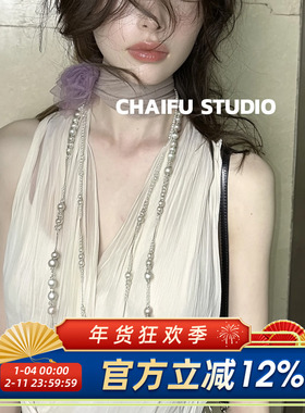 法式宫廷优雅缠绕叠戴珍珠项链