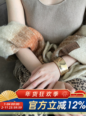 欧美风夸张宽版亮面手镯