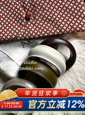 欧美朋克风皮质开口手镯