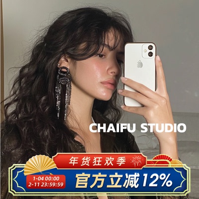 韩系名媛风多层环扣耳钉