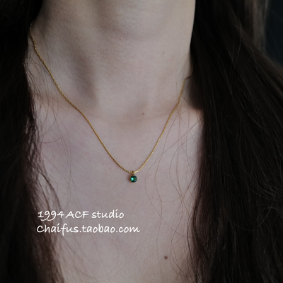 INS简约百搭细闪锆石项链