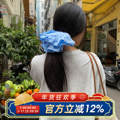 法式慵懒风双层立体裙摆弹簧夹