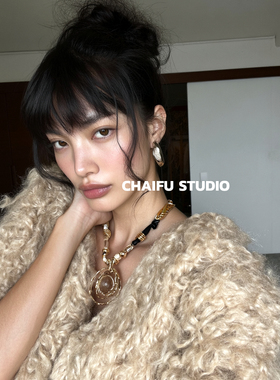 波西米亚拼接布艺金属项链