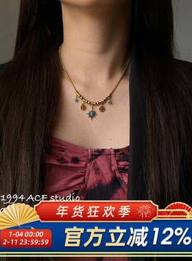 柴夫工作室/X449 欧美复古星芒元素钛钢项链轻奢百搭通勤锁骨链