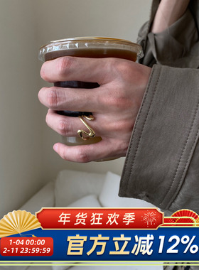 极简中性线条感开口戒指