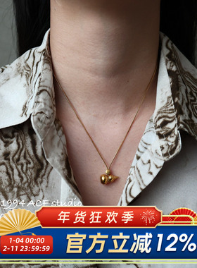 韩系复古水滴爱心多元素项链