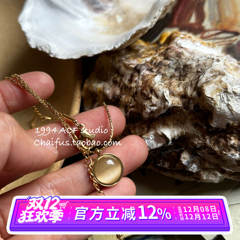 韩风气质小巧几何吊坠项链