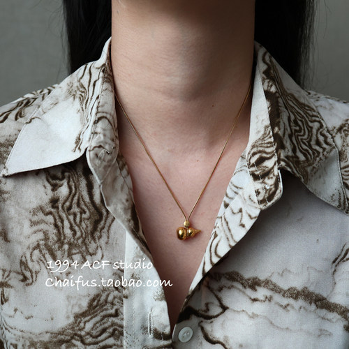 韩系复古水滴爱心多元素项链
