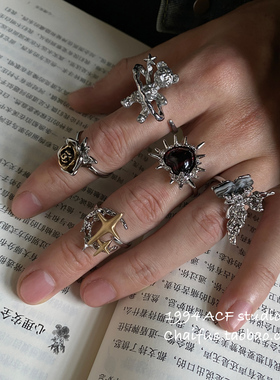 ins液态金属多元素戒指