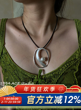 极简现代艺术风几何金属项链