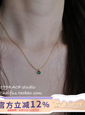 INS简约百搭细闪锆石项链