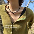 X588 柴夫工作室 韩系小香风轻奢串珠颈链复古设计感甜美项链