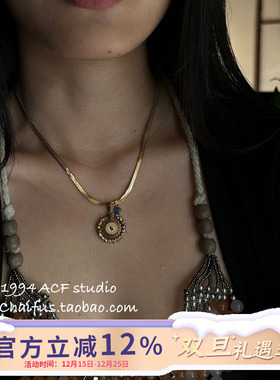 港风复古海洋元素钛钢项链