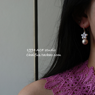 法式 轻奢巴洛克珍珠耳环复古气质度假高级感耳饰 R102 柴夫工作室