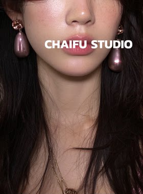 复古高级感水滴镶钻耳钉
