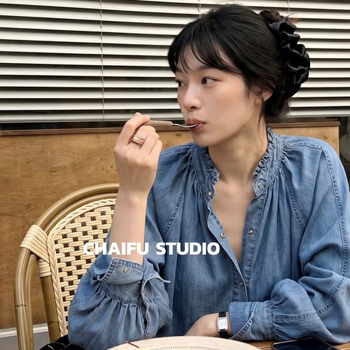 法式褶皱云朵泡泡后脑勺鲨鱼夹