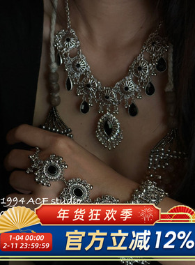 复古西域风做旧流苏一体式手链