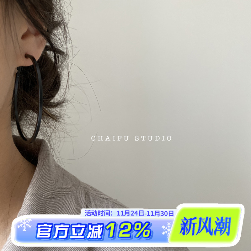 百搭大气优雅气质耳圈简约