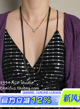 轻奢冷艳高级感细闪链条项链