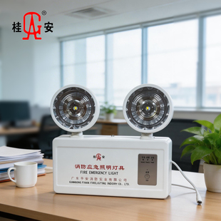 平安厂桂安牌消防应急灯双头LED照明灯新国标验收灯具DT1敏华36v