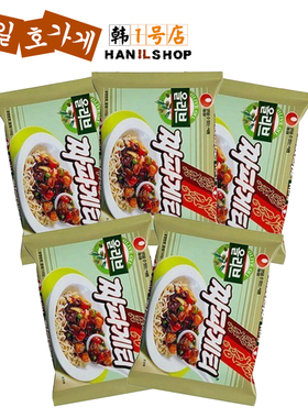 韩国进口农心炸酱面140g*5袋 韩式拉面泡面 传统酱黑色拌面方便面