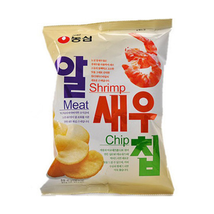 韩国进口食品进口零食膨化虾条农心虾片68克虾味脆脆片香脆虾片