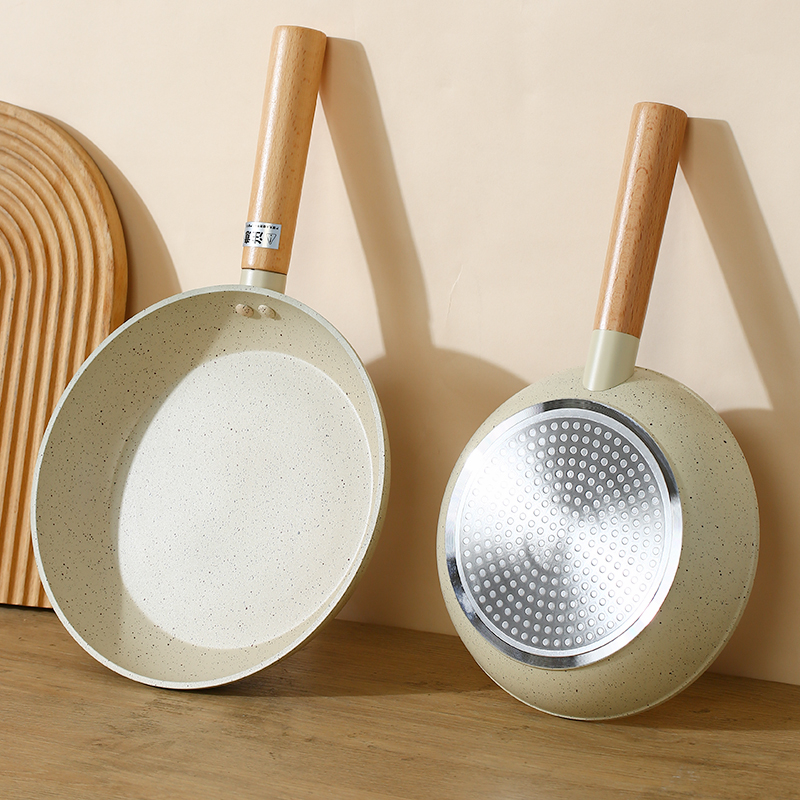 超值~清仓价~麦饭石煎锅平底锅不粘锅辅食家用电磁炉燃气灶通用