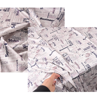 19姆米宽幅真丝弹力缎140门幅109元 桑蚕丝 一米报刊印花知性款