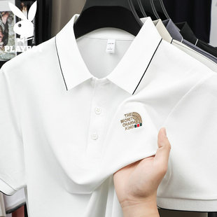 新款 潮流短袖 花花公子夏季 2025翻领POLO衫 上衣服 T恤半袖 男打底衫