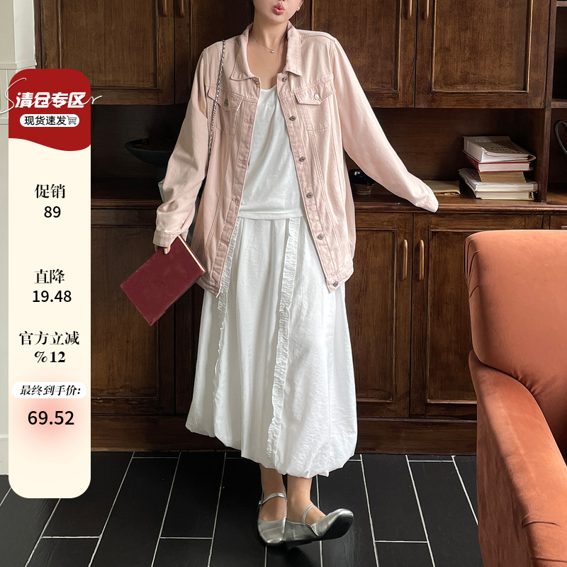 小草宽松定制高腰a字半身裙大码女装胖mm早秋新款显瘦超好看裙子