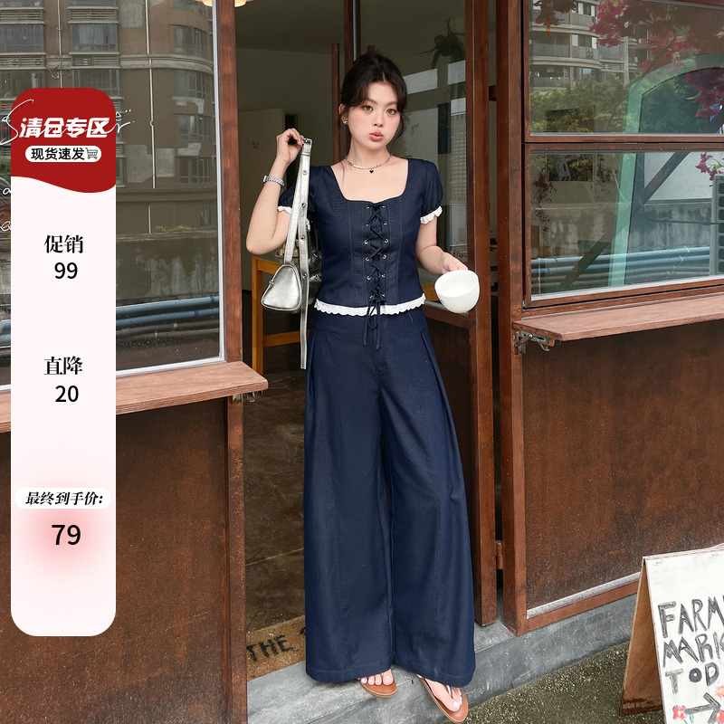 夏装女装2025新款减龄洋气休闲时尚套装胖mm大码超好看精致两件套