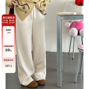 独特版 显瘦灯芯绒阔腿裤 型超好看 子女梨型身材胖mm大码 裤 秋冬季