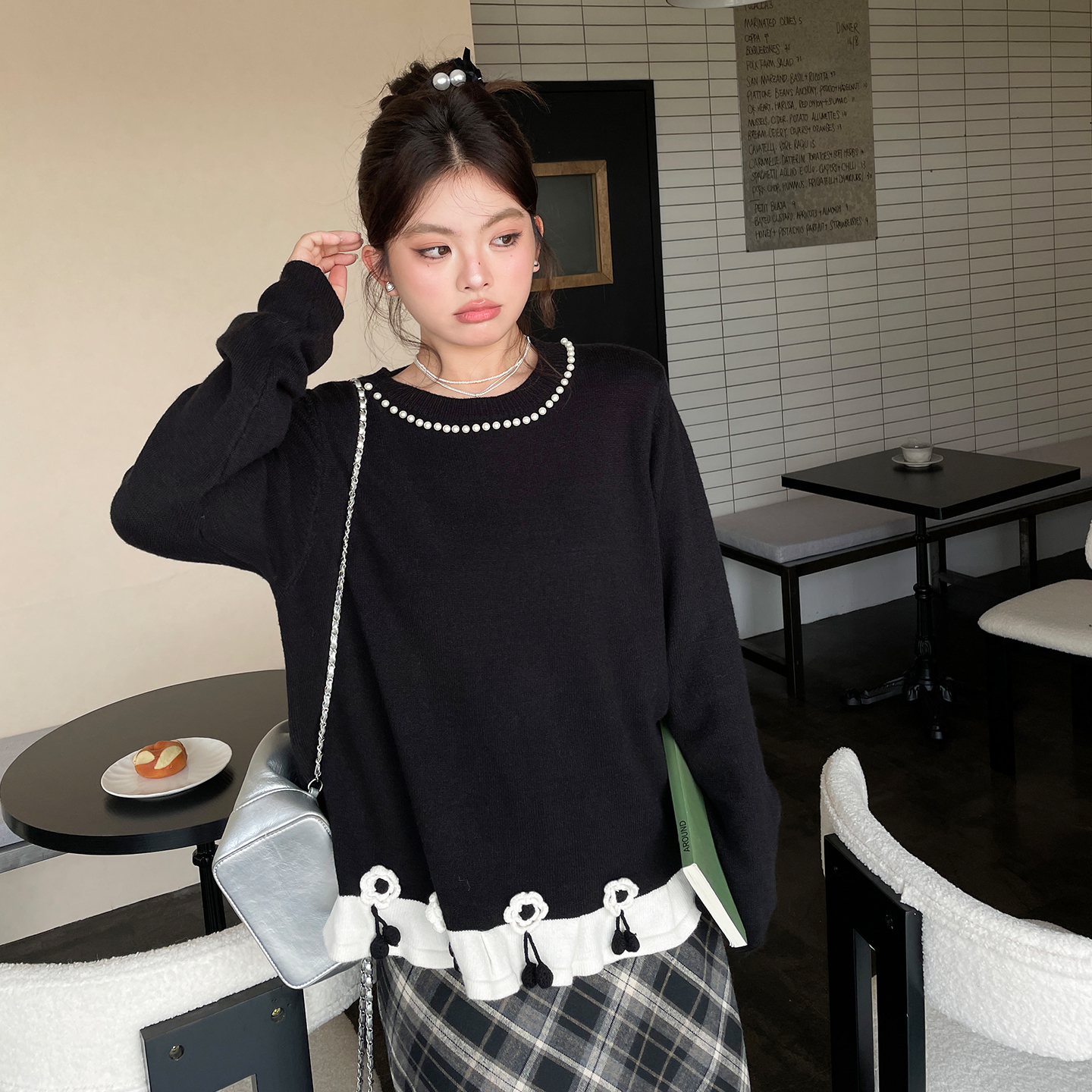 大码女装胖mm秋冬季高级感气质毛衣内搭可外穿超好看独特漂亮上衣