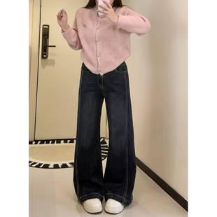 新款 春季 女装 不贴腿微喇牛仔裤 女胖mm高腰显瘦宽松喇叭裤 韩版 大码