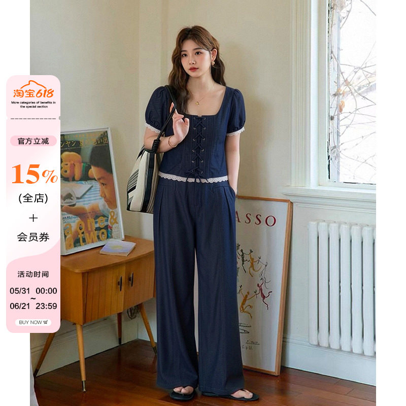 夏装女装2026新款减龄洋气休闲时尚套装胖mm大码超好看精致两件套