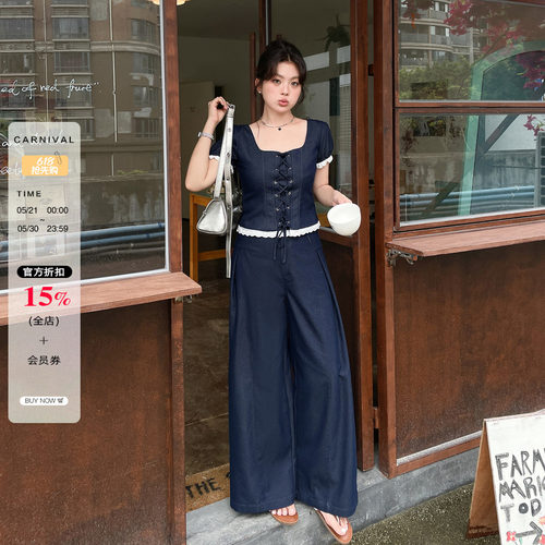 大码女装2026新款减龄洋气休闲时尚套装夏款胖mm超好看精致两件套