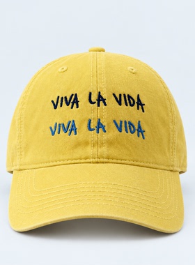 龚俊同款VIVA LA VIDA生命万岁棒球帽 软顶显脸小复古水洗棉帽子