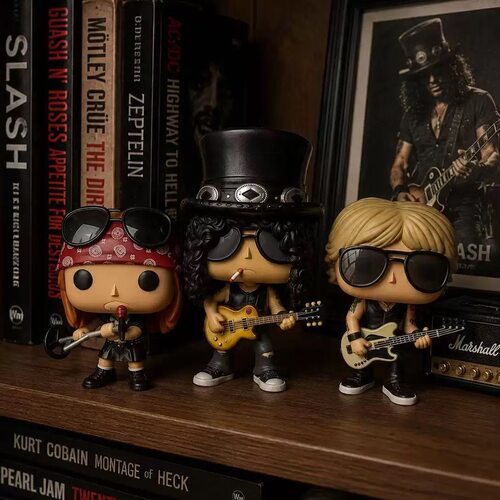 Pop 枪炮与玫瑰Guns N' Roses 枪花Slash摇滚乐队手办摆件