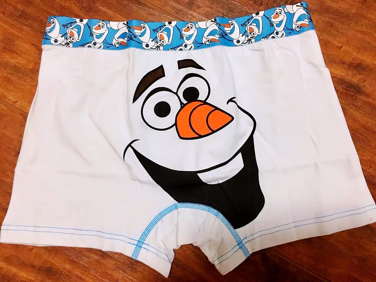出口日本迪S尼 雪宝 冰雪奇缘 OLAF 可爱卡通 棉 男士内裤