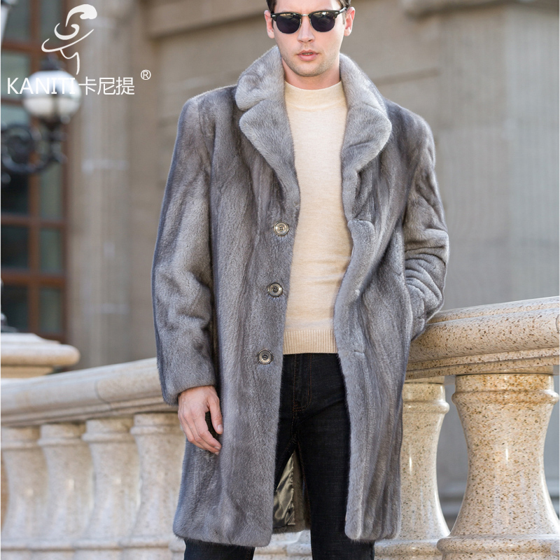 美国进口大衣海宁男款水貂皮