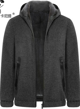 蓝宝石水貂连帽派克2023新品