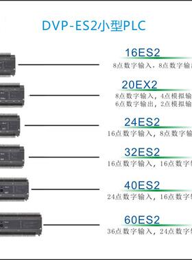 台达PLC/ES2 DVP16 20EX2 24 32 40 60ES200T 200R 二手拆功能好