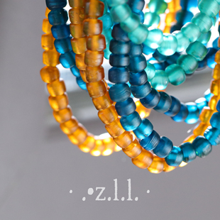 复古风尼泊尔大孔多色磨砂桶形小隔珠编绳耳环diy原材料琉璃珠