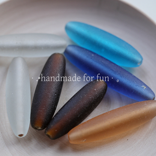 捷克陨石琉璃雪花琉璃大颗磨砂半透明diy编绳原材料散珠B