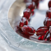 波尔多复古红色尼泊尔琉璃diy原材料瓜枣珠散珠