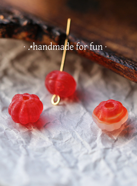 尼泊尔8mm进口复古磨砂小南瓜珠diy手工材料散珠耳环项链配件