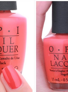 甲油OPI指甲油 甲油艳色15ml 暖橙 红色 漆光 NL B84